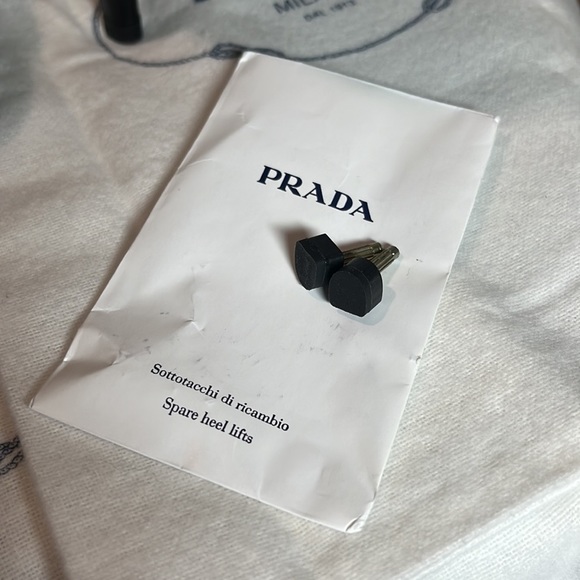 SOLDβ¨Pradaβ¨ NEW Calzature Donna Vit. Shine Lambskin Leather Heels EU Size 38.5 - Picture 17 of 17